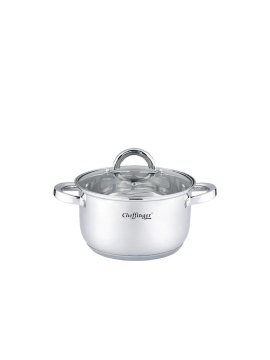 Cheffinger Deep Stainless Steel Pot 28cm