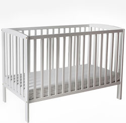 Best4Baby Βρεφική Κούνια Λευκή με Στρώμα 60x120cm