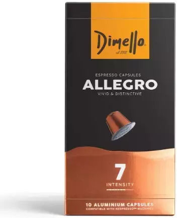 Dimello Kapseln Espresso Allegro Allegro Kompatibel mit Maschine Nespresso 10Mützen