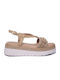 Sandale Casual Damă Flatforme Din Piele Negru