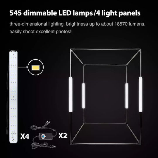 Light Box Photography 120cm Photo Box Adjustable Led Lighting 120cm Photo Box