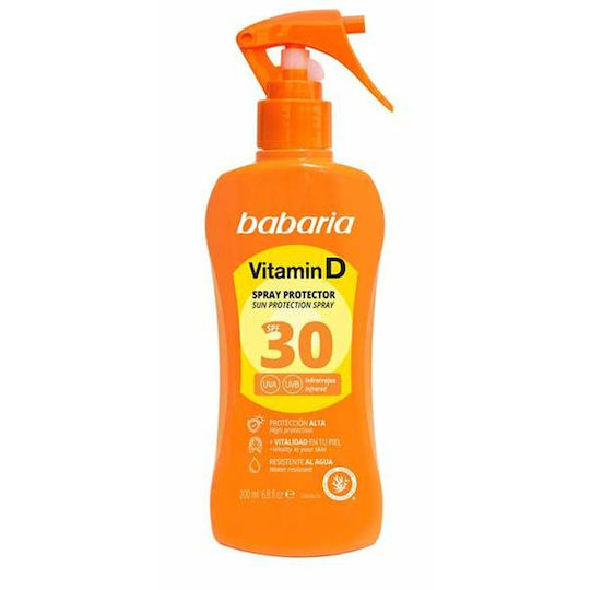 Babaria Vitamin D Cremă Cu Protecție Solară Pentru Corp SPF30 În Spray 200ml