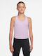 Kinder-Crop-Top Dri-Fit Ärmellos Flieder