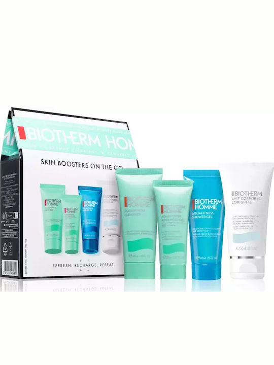 Biotherm Aquapower Advanced Gel Skin Care Set for Moisturizing, Body Cleaning & Brightening