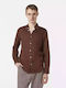 Seasonal Core Long-sleeved Linen Shirt Brown