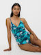 Summer Fleur Ολόσωμο Μαγιό Floral Blue