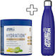 Applied Nutrition Stainless Steel Flask 500ml White & Applied Nutrition Hydration+ Complete Electrolyte & Vitamin Powder 240g Tropical Vibes Custom Bundle
