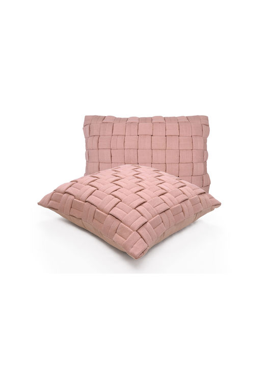 Liolios Home Μαξιλάρι Καναπέ Clusp Blush 40x60εκ.