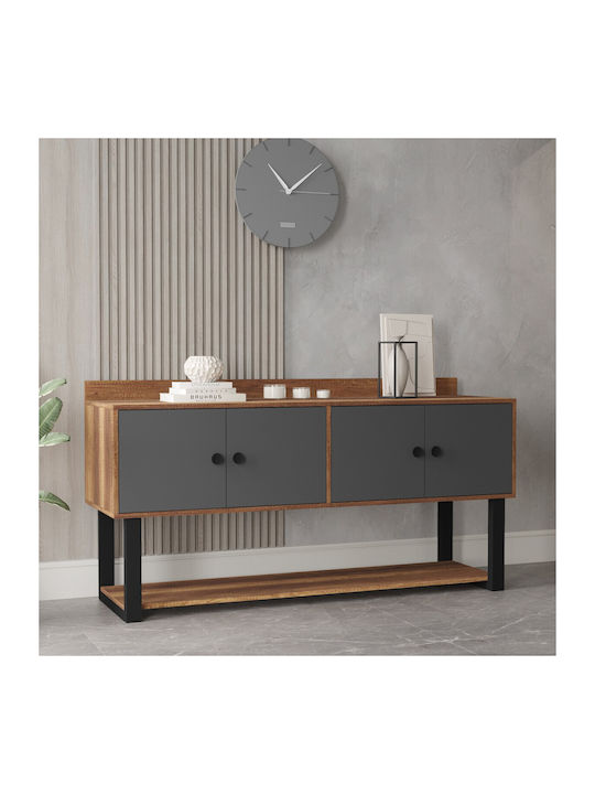 Μπουφές από Ξύλο & Μέταλλο Anthracite-walnut 180x85x93.2cm