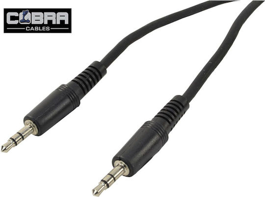 Cobra Καλώδιο Ήχου 3.5mm male - 3.5mm male Μαύρο 1.5m CL150-015