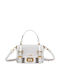 Leather Women's Bag Shopper Shoulder White