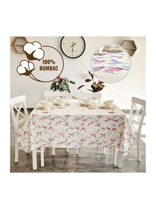 Pucioasa Față de masă Din Bumbac Rezistent la pete Pink-lilac 140x180cm