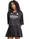 Damen Sport Crop Top Kurzärmelig Schwarz