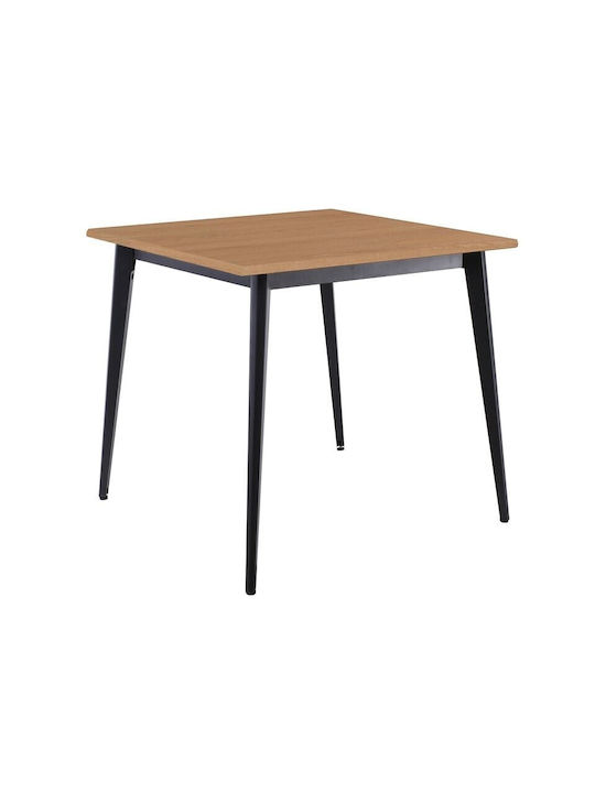 Vidal Square Table Dining Room Wooden with Meta...
