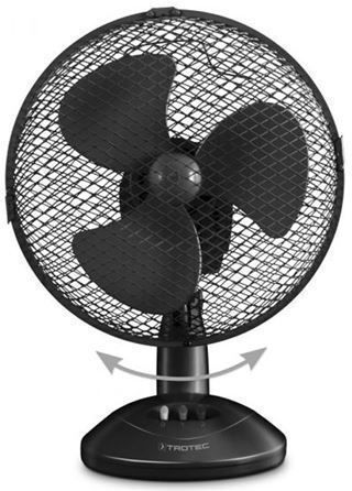 Trotec Trotec Tabletop Fan 30W Fan Diameter 22.86cm Black