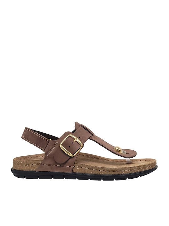 Women's Flat Sandals Flatforms in Brown Color