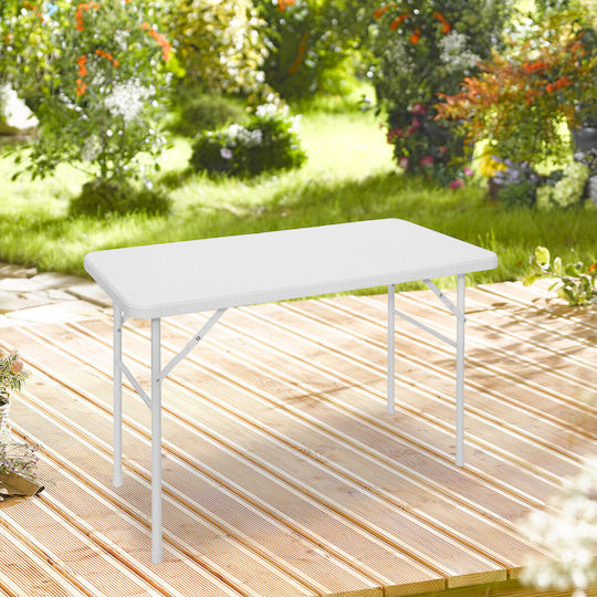 Masă Pliabil 121.5x61.5x74buc Alb