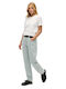 D1 Ovin Γυναικείο Jean Παντελόνι Mid Rise σε Ίσια Γραμμή White/blue
