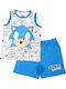 Kids' Set with Shorts Summer 2pcs White, Sky Blue