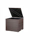 Casaria Cutie de depozitare pentru exterior Rattan 318lt Maro L75xW75xH70buc