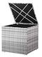 Casaria Cutie de depozitare pentru exterior Rattan 318lt Gri L75xW75xH70buc