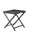 Gartenhocker Außenbereich Rattan Schwarz 44x40x44cm