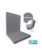 Go Smart Home Garden Chair Cushion with Backrest Gray 44x52cm