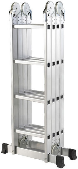 Aluminiu Scara multifuncțională din aluminiu 4x4 cu înălțime maximă de 4.6m
