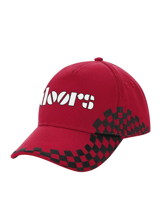 Doors Adult Cap Ultimate Red Black Racing Scrat...