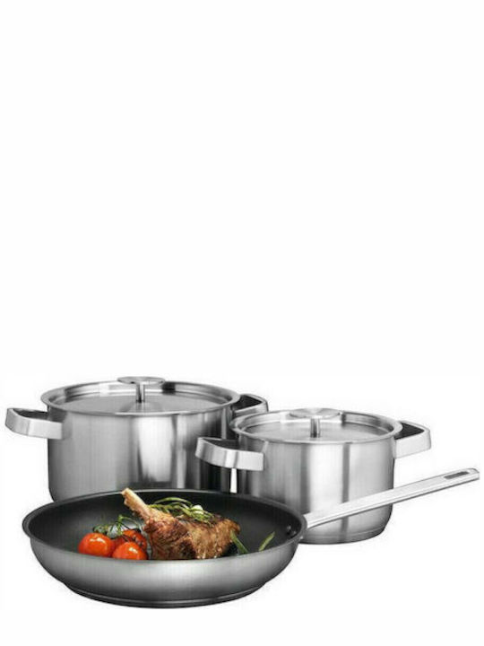 AEG AEG Cookware Set Stainless Steel with Non-stick Interior Coating 3 Pieces
