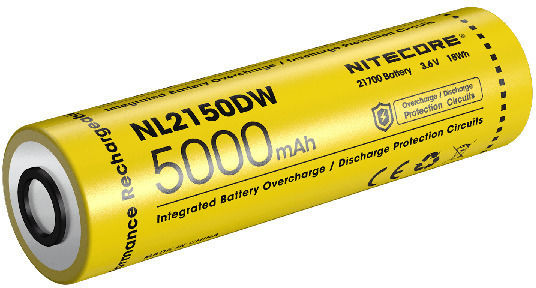 NiteCore NL2150DW Επαναφορτιζόμενη Μπαταρία 21700 Li-ion 5000mAh 3.6V 1τμχ