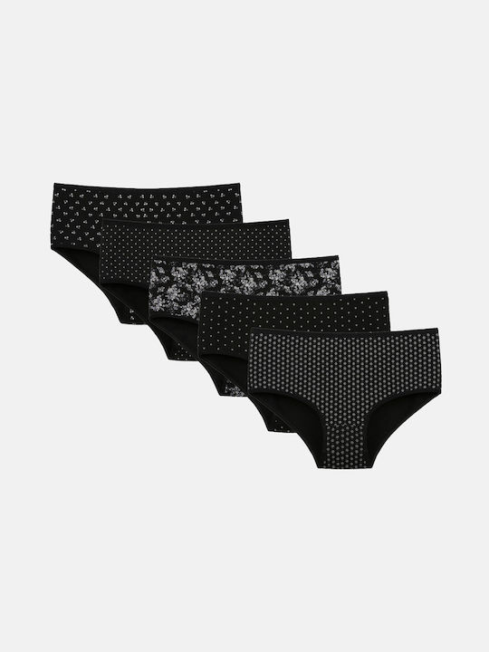 Βαμβακερά Γυναικεία Slip MultiPack Μαύρο