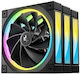 Deepcool FL12-3 IN 1 Reverse Blade Case Fan 120mm (2150rpm / 55cfm) with RGB Lighting and 4-Pin PWM Connection 3pcs
