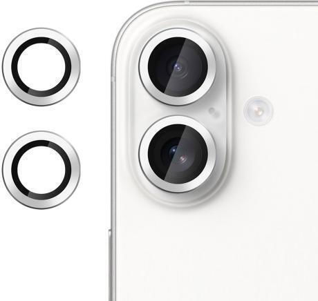 Kalebol Προστασία Κάμερας Tempered Glass Ασημί για το iPhone 16 Plus