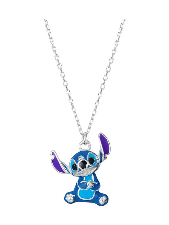 Kritsimis Lilo Stitch Kinderkette aus Silber