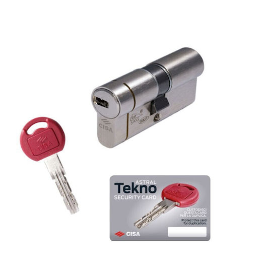 Cisa Cilindru de Încuietoare De Securitate Astral Tekno Pro 90mm (40-50) Argintiu