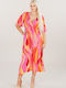Sommer Maxi Damenkleid Rosa