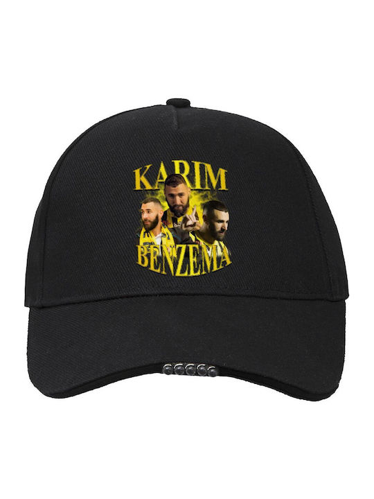 Karim Benzema Καπέλο Εργασίας & Δραστηριοτήτων Led Φως Ιδανικό Νύχτα & Χαμηλό Φωτισμό 100% Βαμβακερο Ενηλικων Unisex