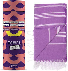 Towel To Go Πετσέτα Θαλάσσης Μωβ Towel To Go Πετσέτα Θαλάσσης Μωβ