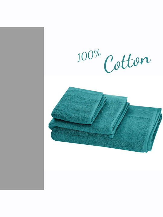 My Home Luxury Hand Towel 30x50cm Petrol Blue W...