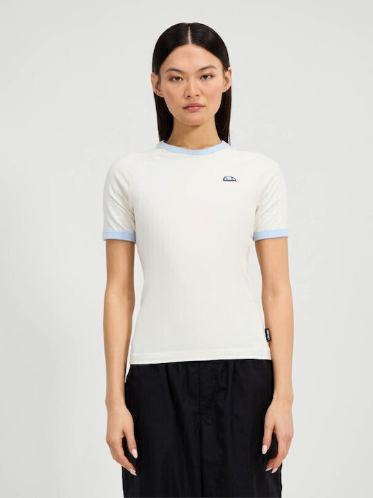 Teriasca Damen Sportlich T-Shirt Ecru