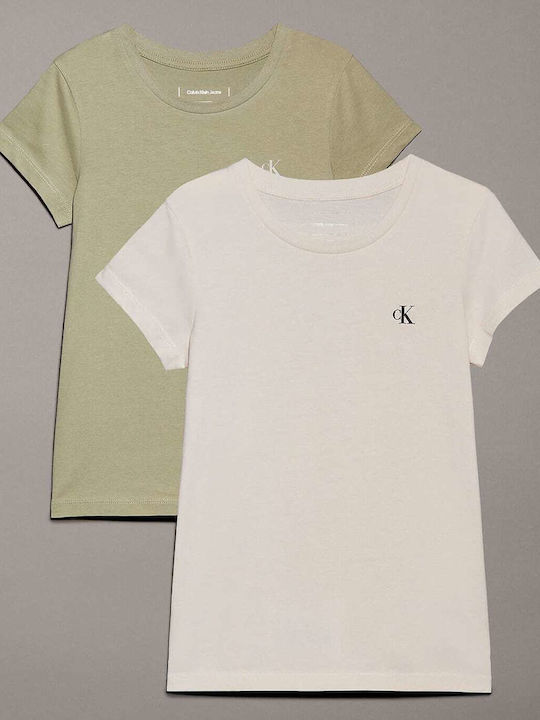 Calvin Klein Σετ Παιδικά T-shirts Μπεζ