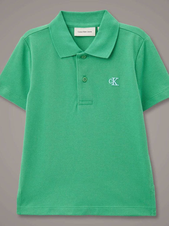 Calvin Klein Kids' Polo Short Sleeve Green