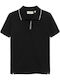 Kids' Polo Short Sleeve Black Logo