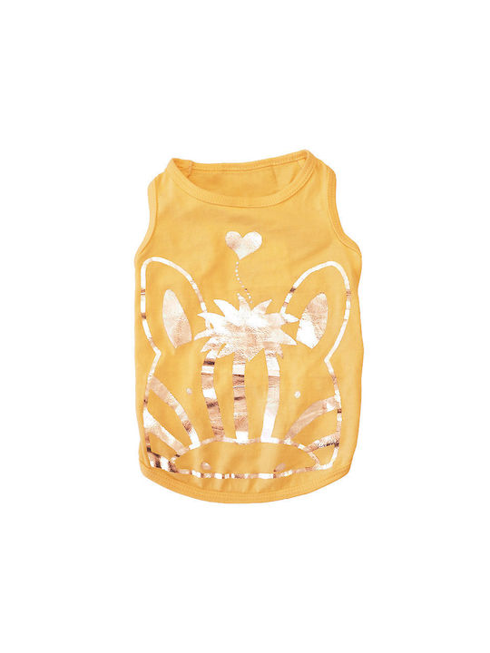 Haustier Hundeshirt Gelb Silber M 27cm