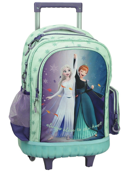 Gim Frozen School Trolley Bag Elementary Multicolour With Water Bottle Holder 27 Litre 2021