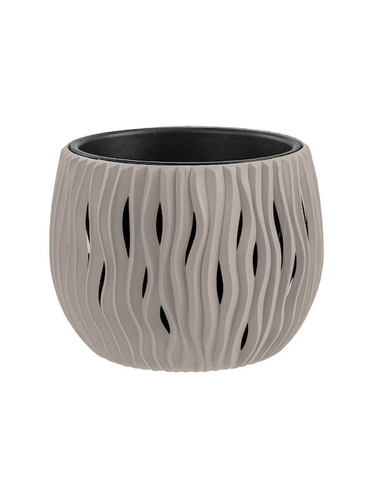 TnS Dora Pot Plastic Grey 22x22x17cm.