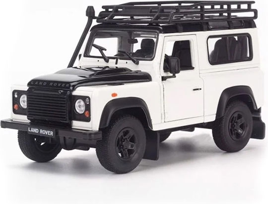 1/24 Land Rover Defender White Black W Roof Rack