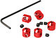 Robitronic Алуминиев стопер 2мм Червен 5 бр. R07200r Robitronic