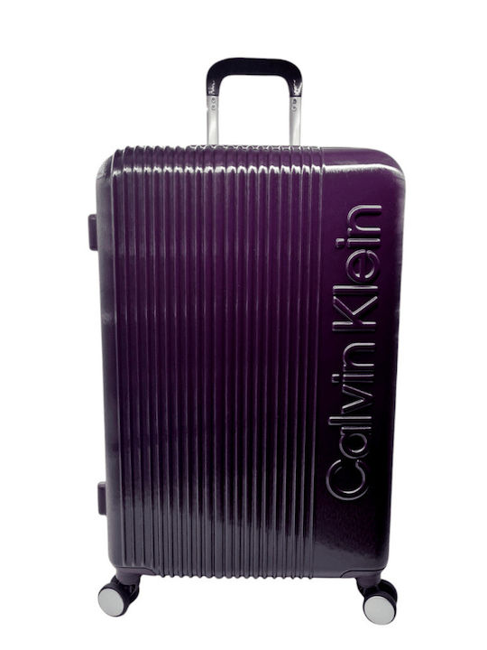 Calvin Klein Großer Hart-Reisekoffer Lila mit 4 Rädern Höhe 79cm